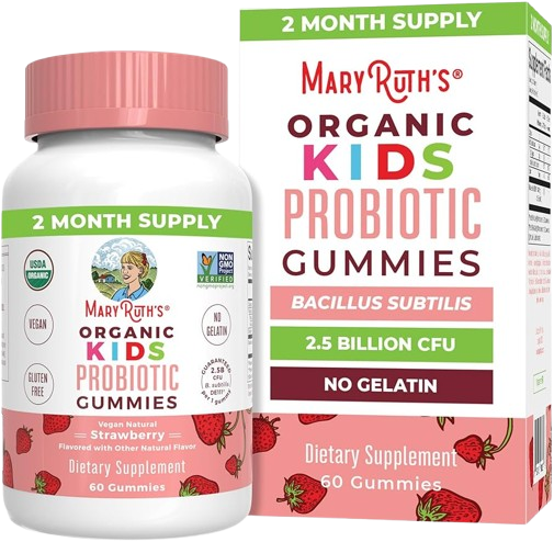 Mary Ruths Organics Kids Probiotics Strawberry 60 gumm