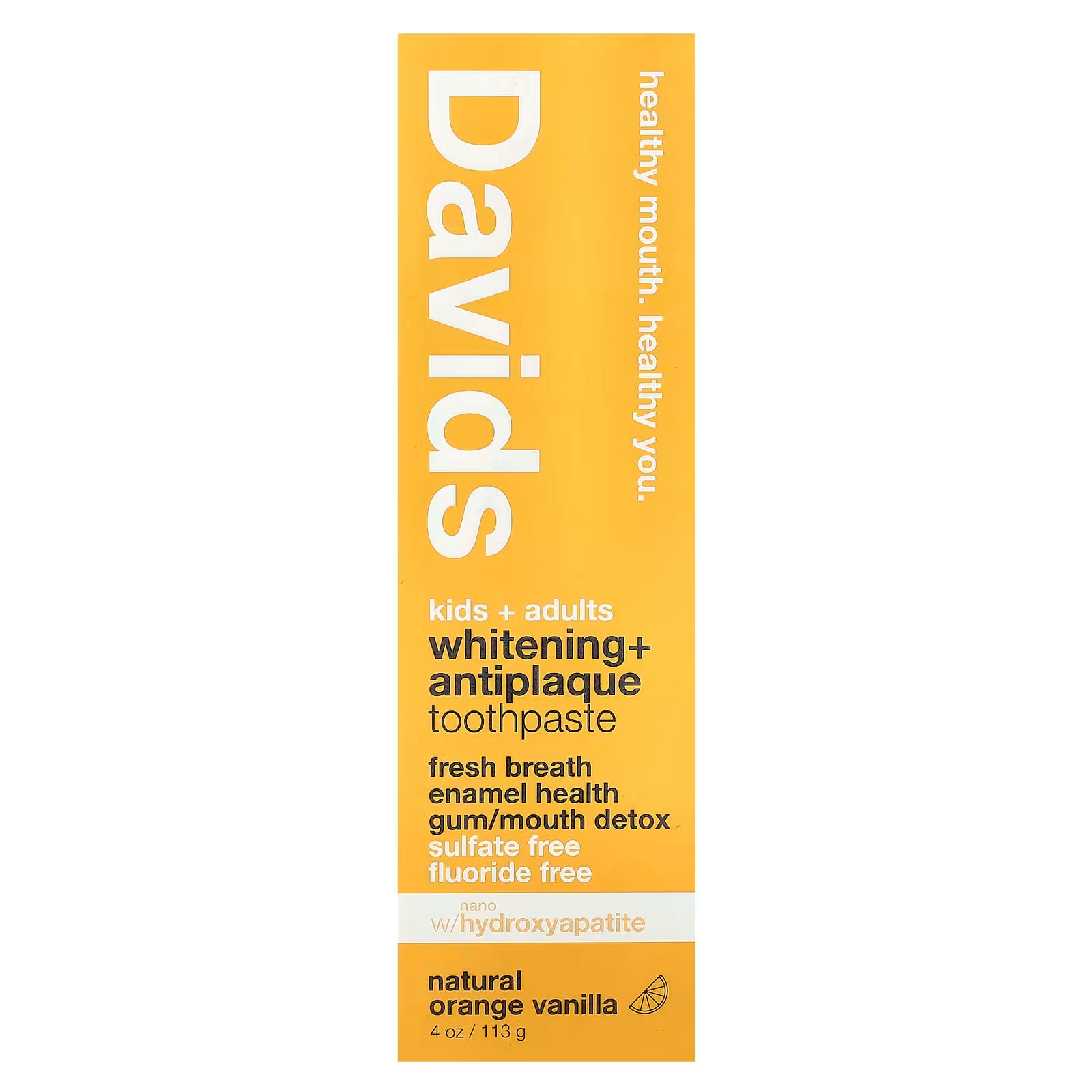 Davids, Premium Toothpaste, Kids + Adults, 4 oz (113 g)