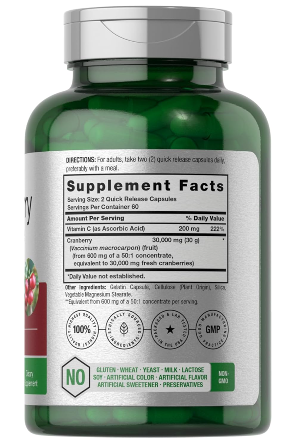 Hornbaach Cranberry + vitamin C 30.000mg 120cap