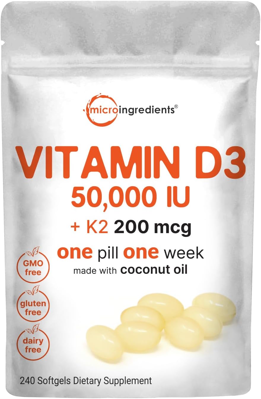 Micro Ingredients Vitamin D3 50.000UI/ K2(MK-7) 200mcg 240caps