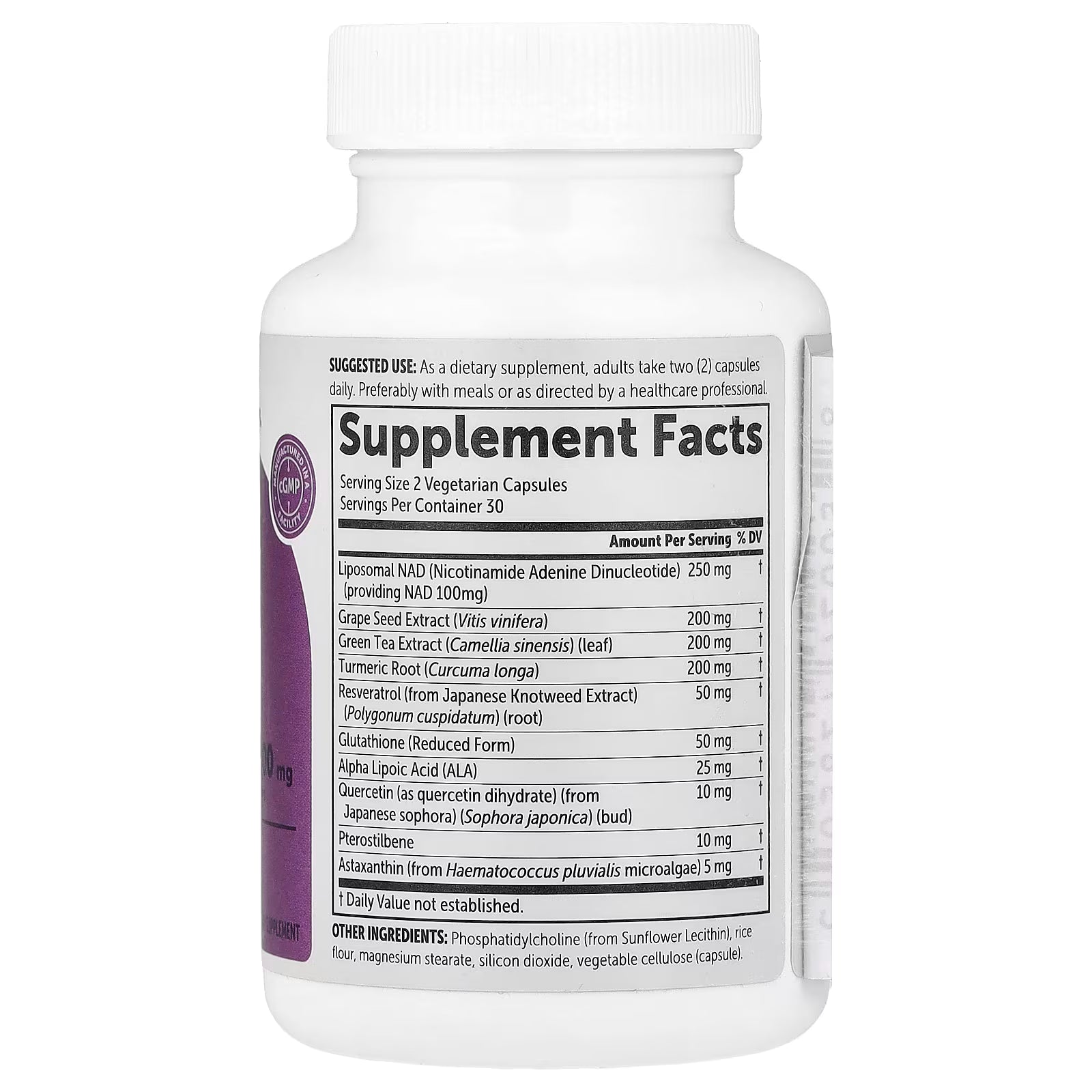 Micro Ingredients, Liposomal NAD + Ultimate, 60 Vegetarian Capsules