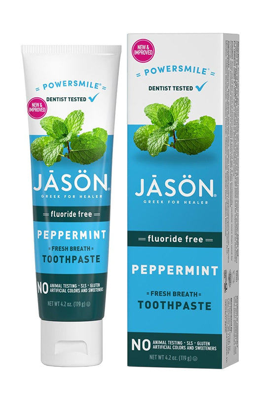 Jason Sea Fresh Flouride Free Toothpaste Peppermint 4.2oz