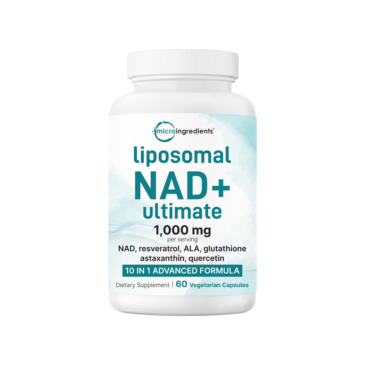 Micro Ingredients, Liposomal NAD + Ultimate, 60 Vegetarian Capsules