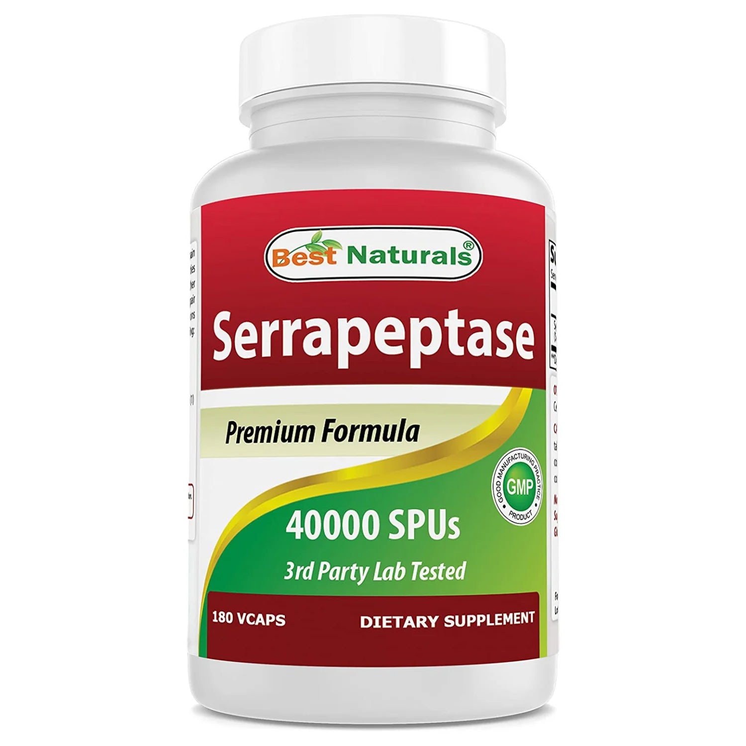 Best Naturals Serrapeptase 40000 SPU, 60cap