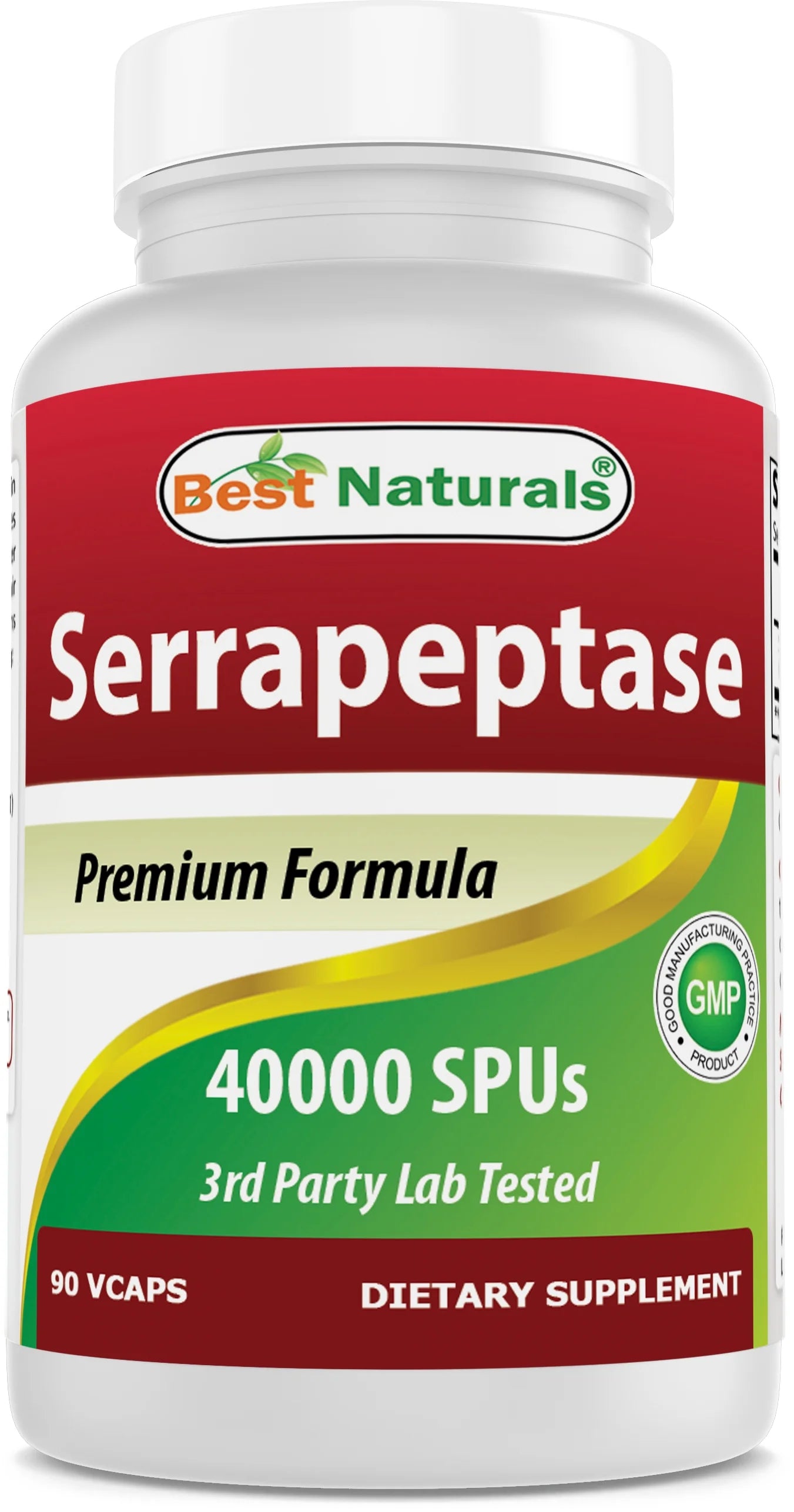 Best Naturals Serrapeptase 40.000 SPU, 60 capsulas