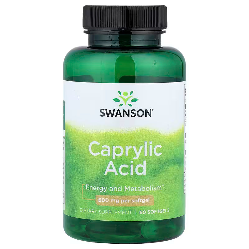 Swanson, Caprylic Acid 600mg 60 saoftgel