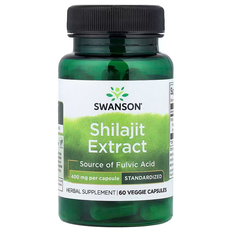 Swanson, Shilajit Extract, Standardized, 400 mg, 60 Capsules