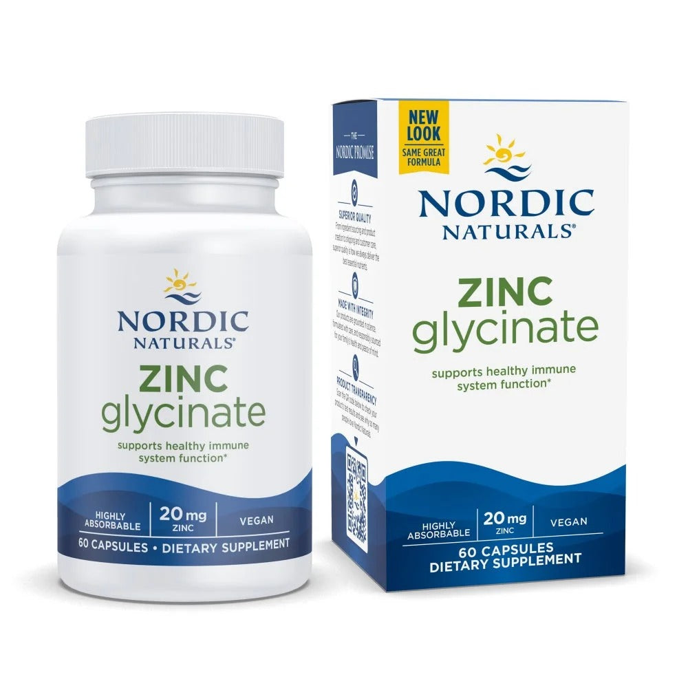 Nordic Naturals Zinc Glycinate 20mg 60cap