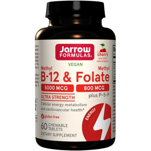Jarrow Formulas Methyl B-12& Methyl Folate 60chew tab