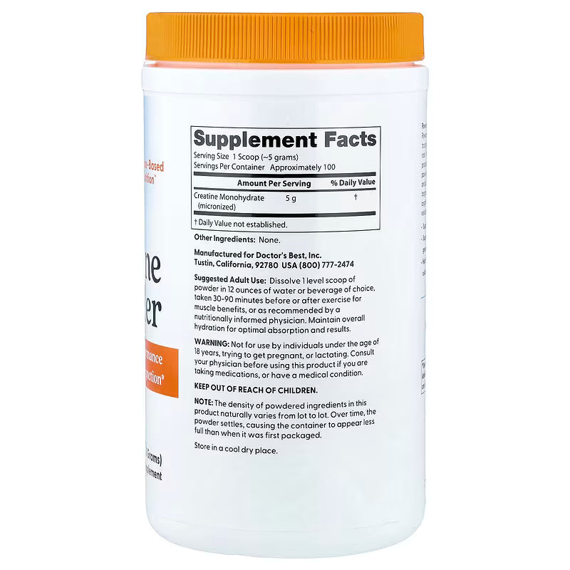 Doctor Best, Creatine Powder 500mg