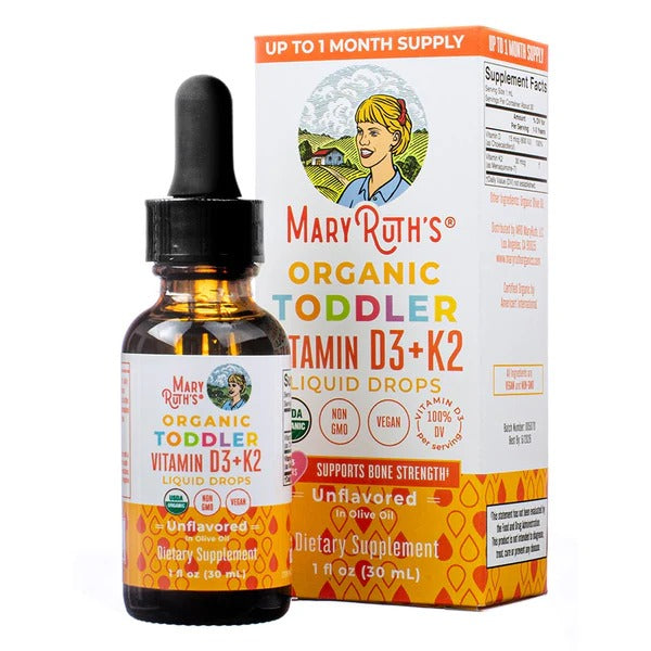 Mary Ruths Organic Vitamin D3+K2 Liquid Drops Unflavored 1 fl oz