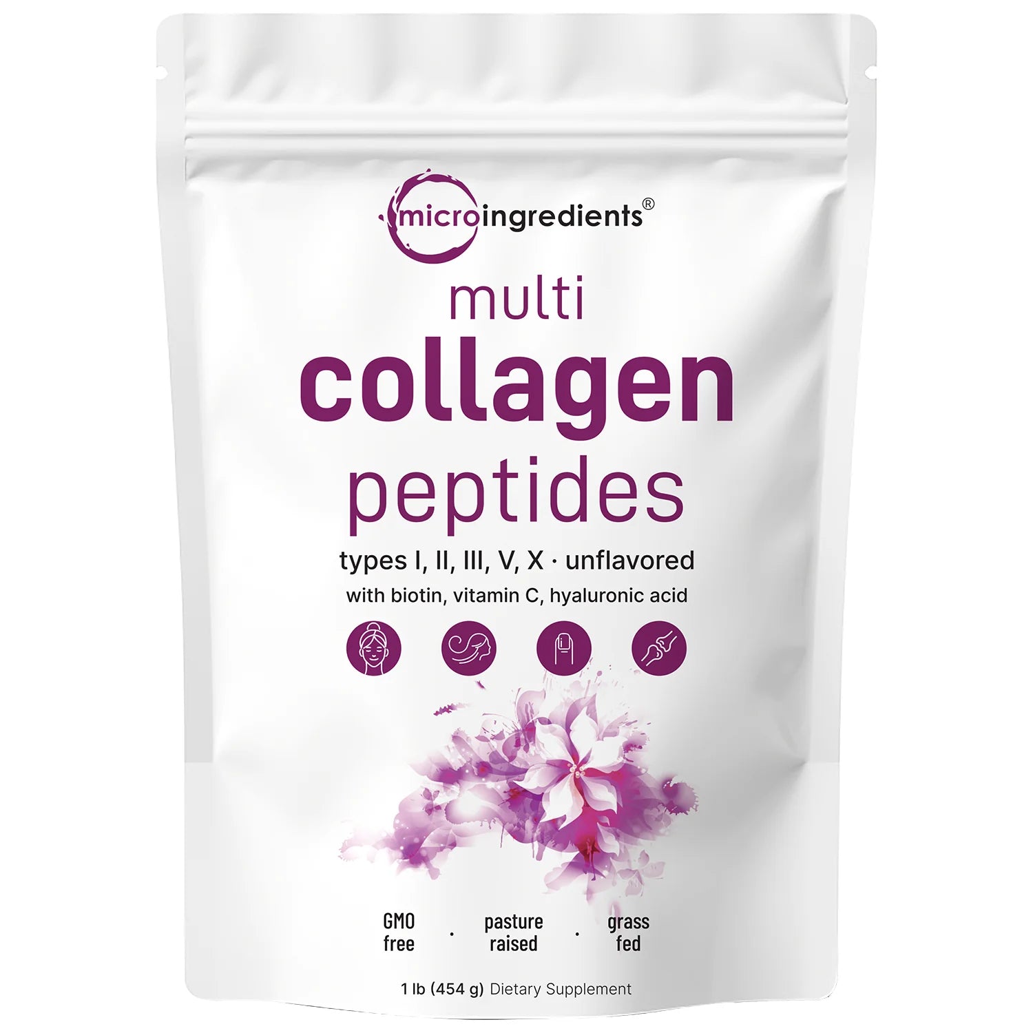 Micro Ingredients Collagen Peptides, Unflavored, 2lb(907gr)