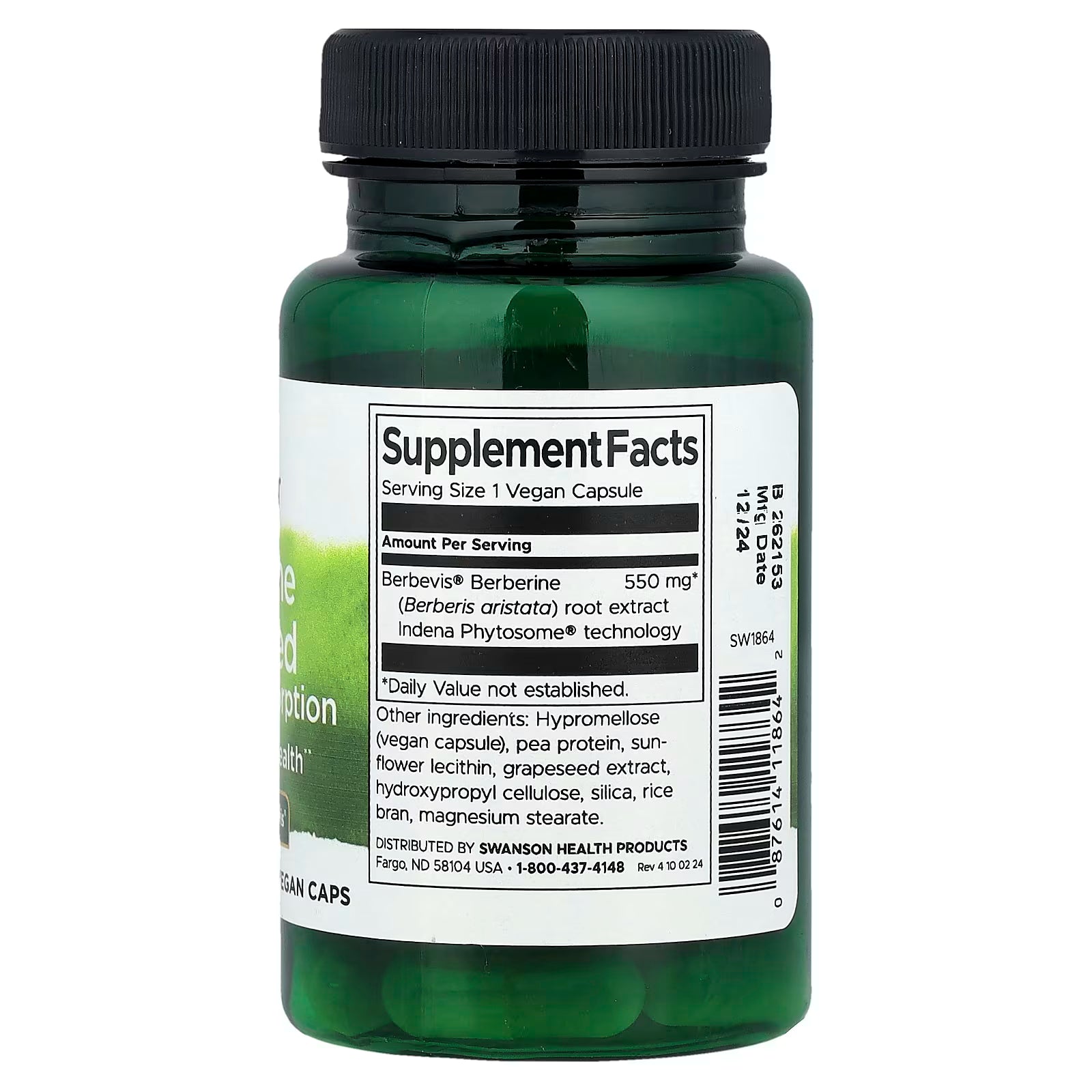 Swanson Vitamins, Berberine Advanced Enhanced Absorption, 30 Vegan Caps