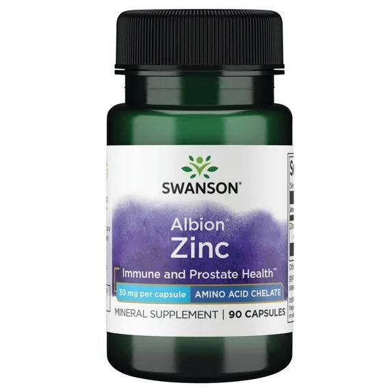 Swanson Vitamins, Albion Zinc, 30 mg, 90 Vegan Capsules