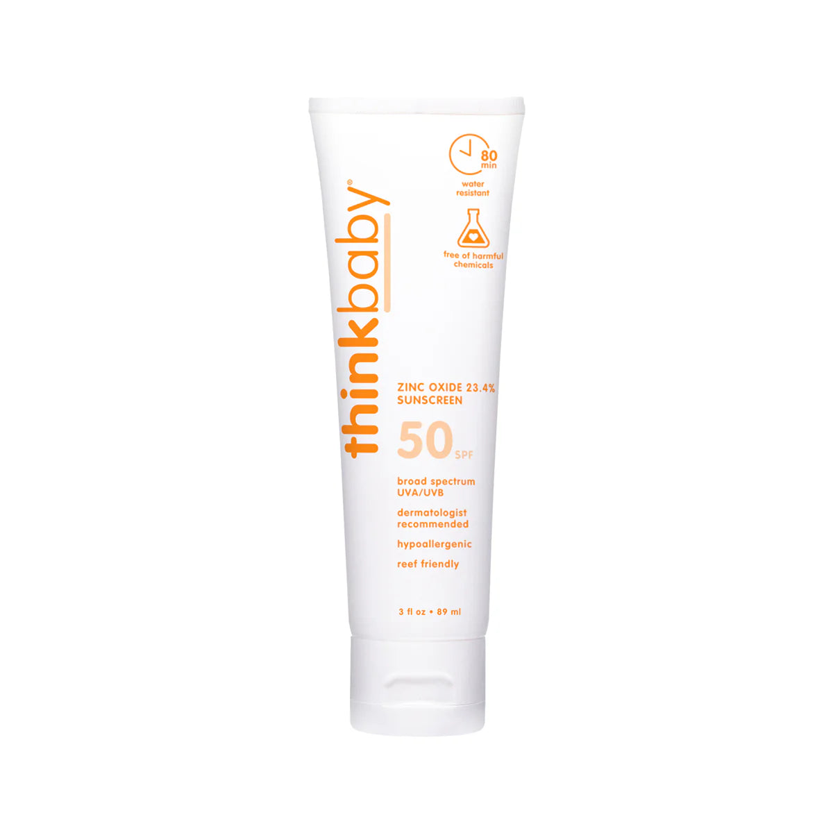 Thinkbaby Sunscreen Lotion Clear Zinc SPF 50 -- 3 fl oz