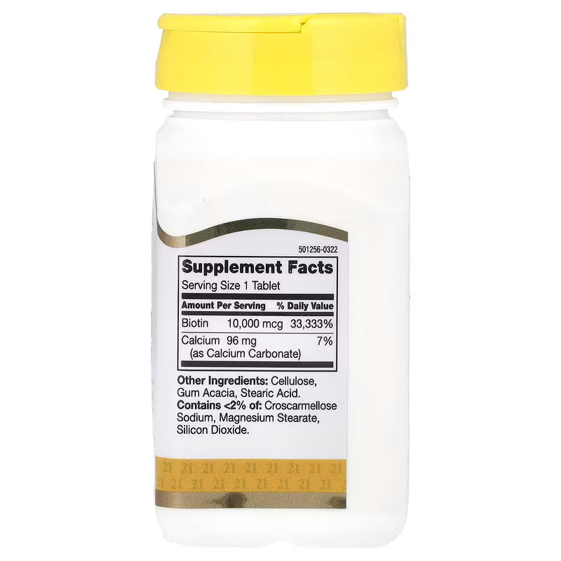 21st Century, Biotin, 10,000 mcg, 120 capsulas