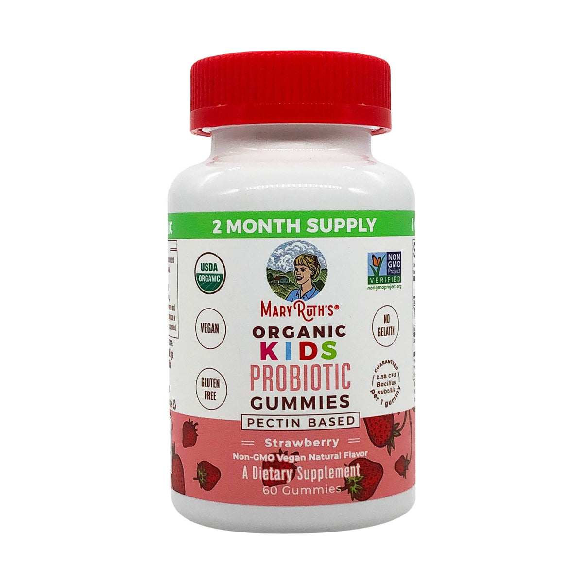 Mary Ruths Organics Kids Probiotics Strawberry 60 gumm