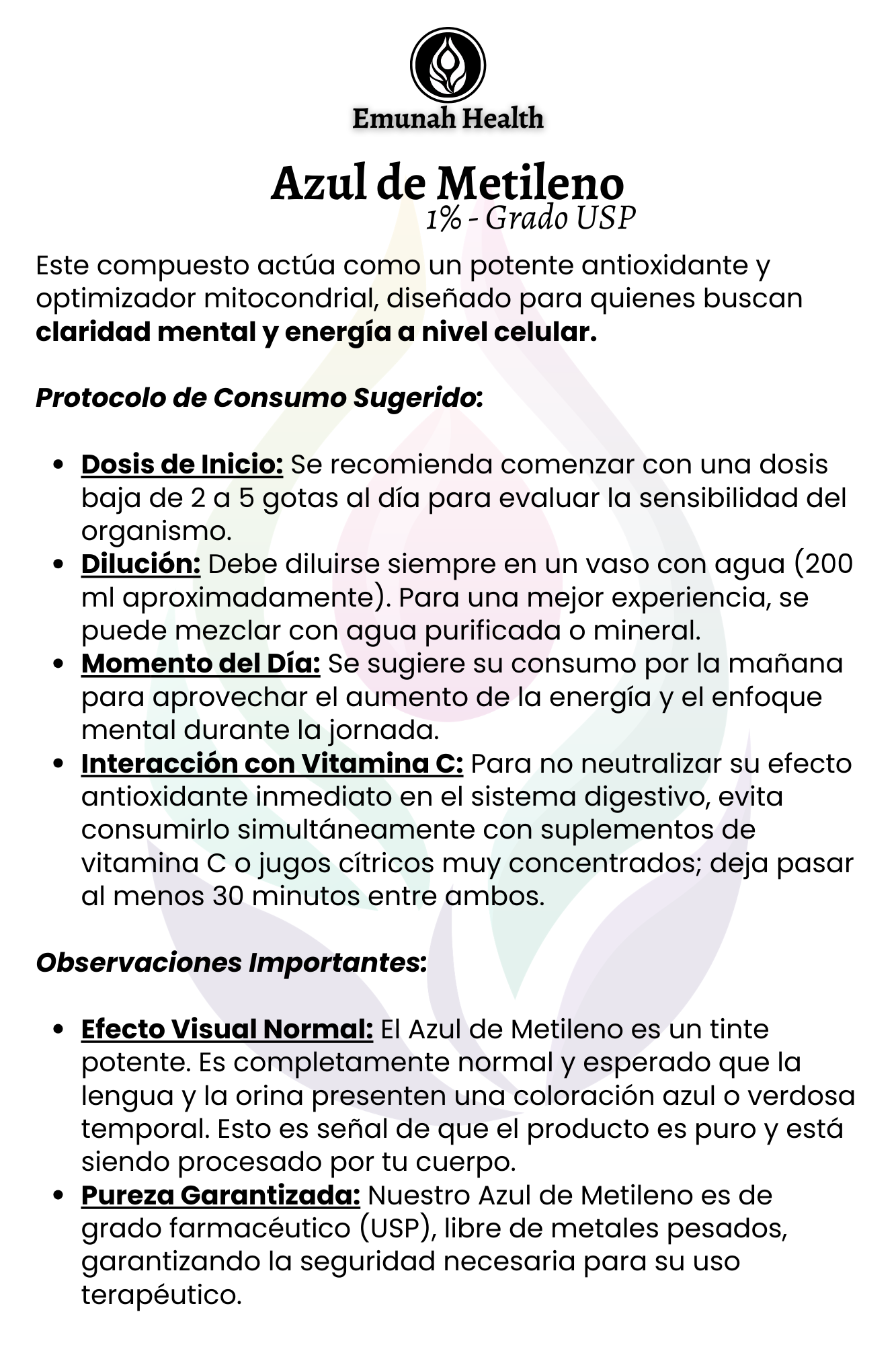Azul de Metileno Comestible 30ml