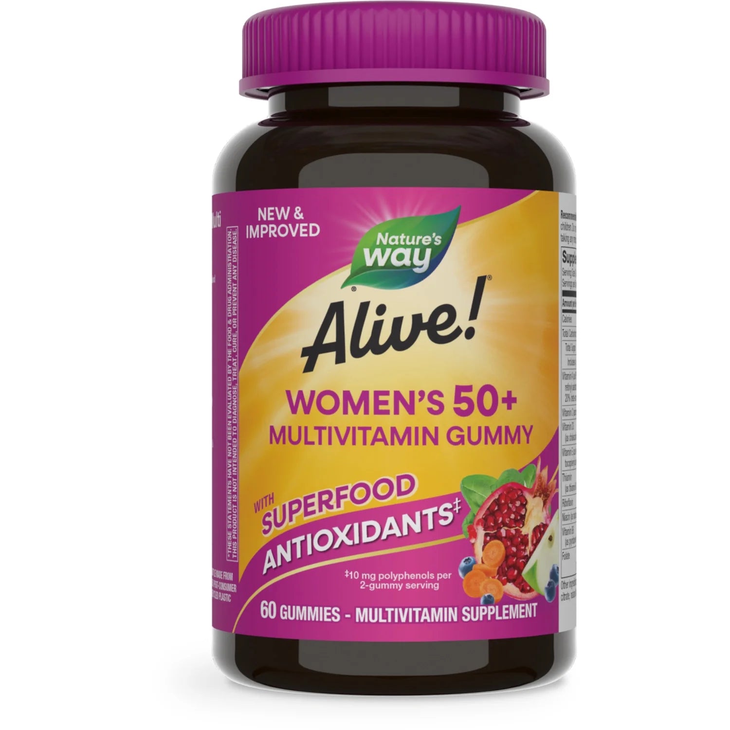 Nature's Way, Alive!® Women's Gummy Multivitamin, Mixed Berry 60 Capsulas