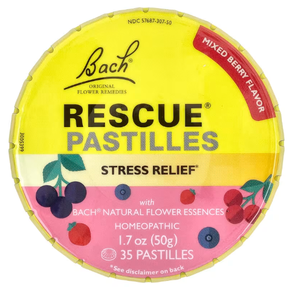 Flores de Bach - Rescue Pastilles. Natural Stress Relief. Mixed Berry