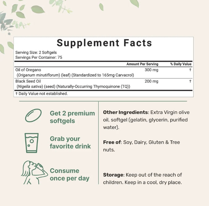 Micro Ingredients Oregano Oil 150cap
