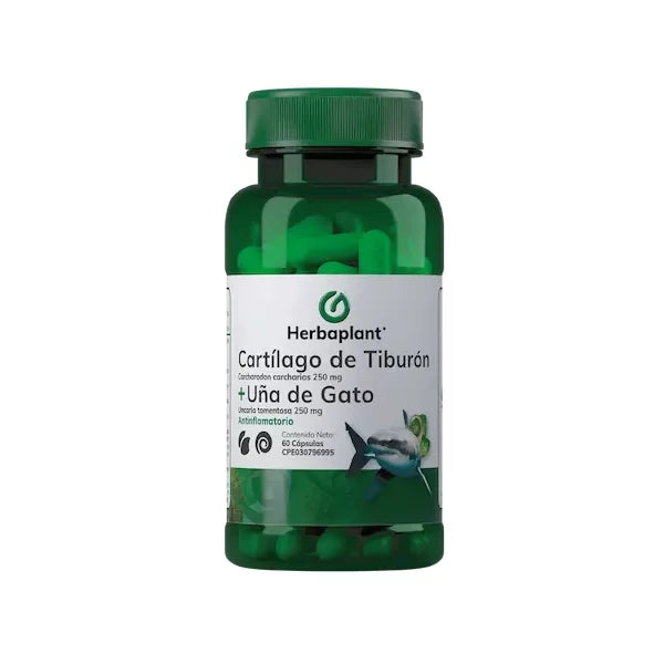 CARTILAGO + UÑA DE GATO HERBAPLANT 500 MG  60CAP