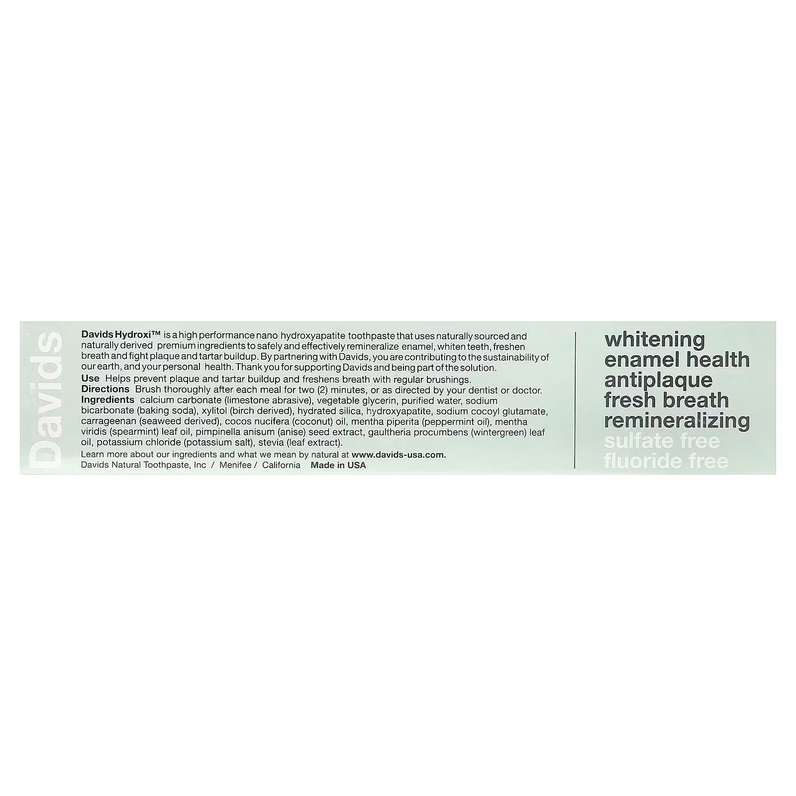 Davids, Premium Toothpaste, Kids + Adults, 4 oz (113 g)