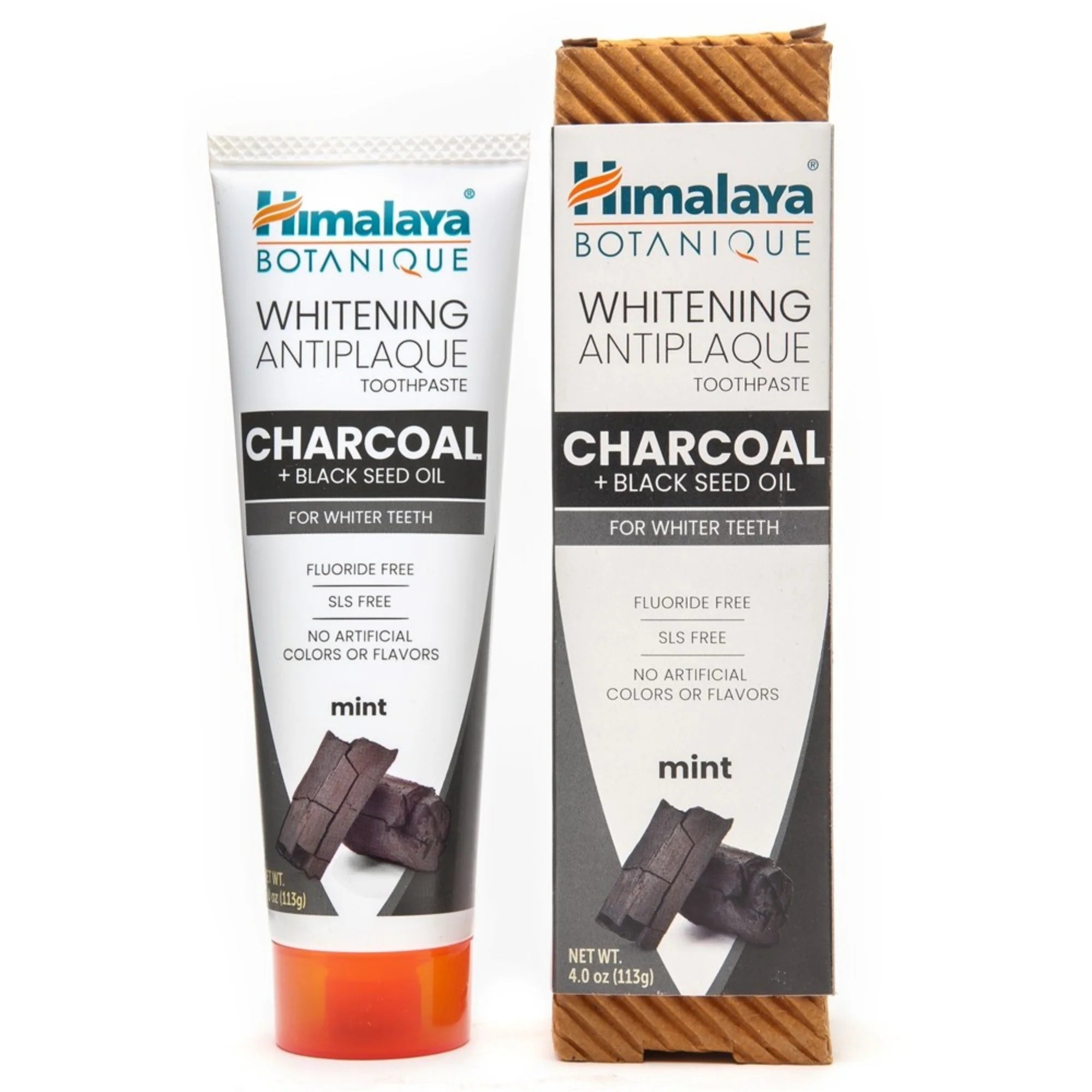 Himalaya Botanique Whitening Antiplaque Toothpaste Charcoal+Black Seed Oil 4 OZ