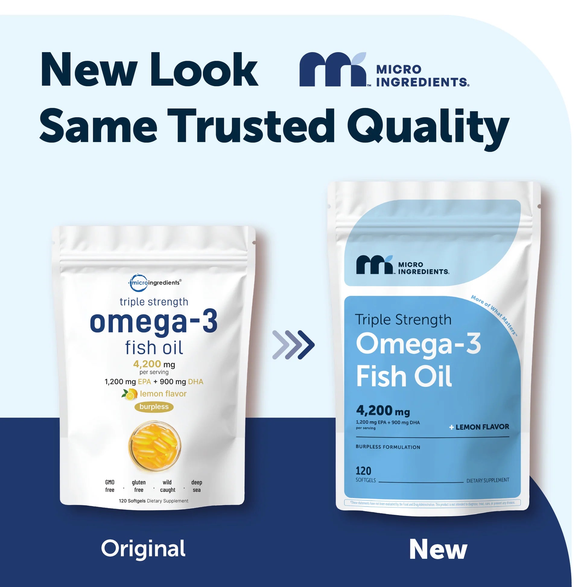 Micro Ingredients Omega-3 Fish Oil, Triple Strenght, Lemon, 1400mg 120cap