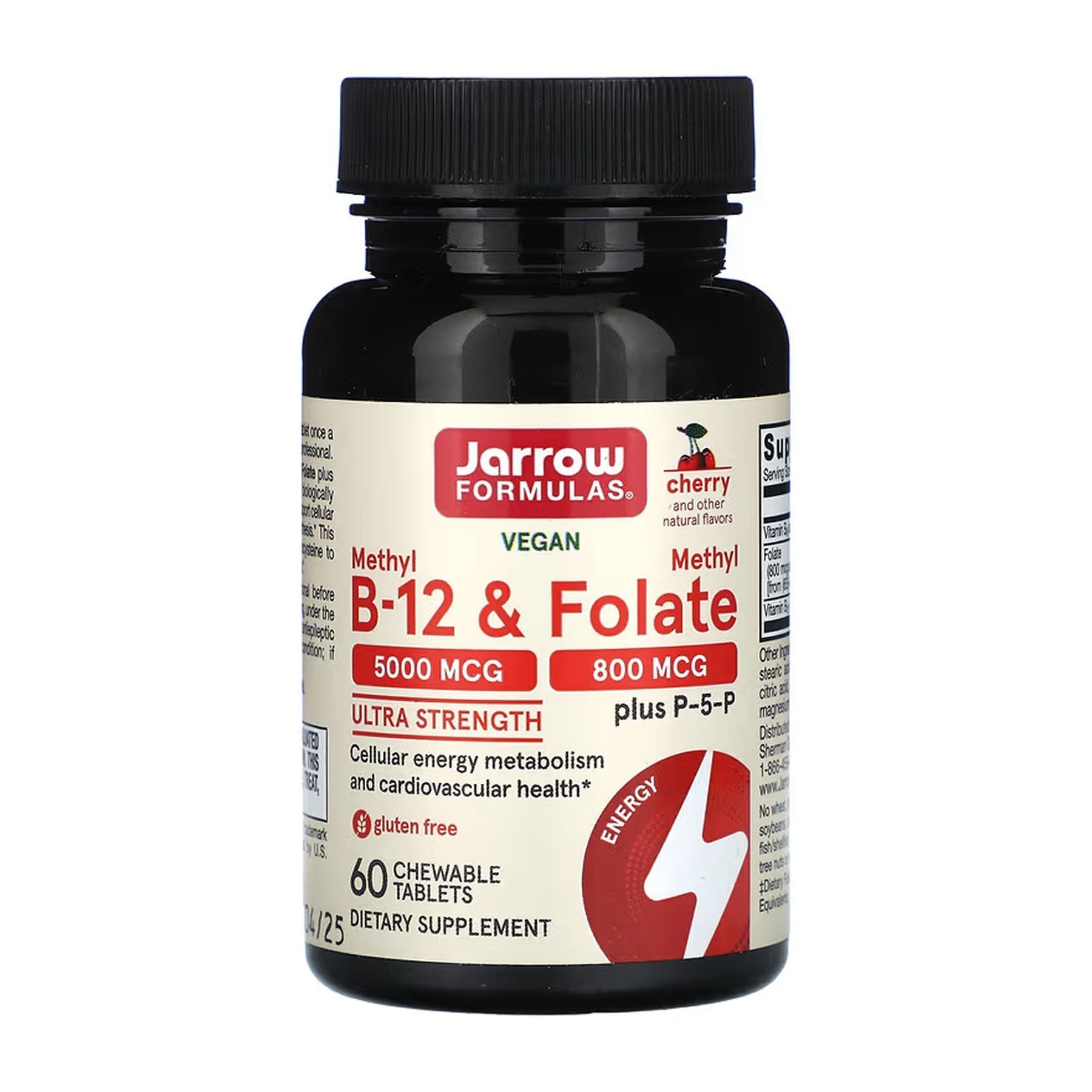 Jarrow Formulas Methyl B-12& Methyl Folate 60chew tab