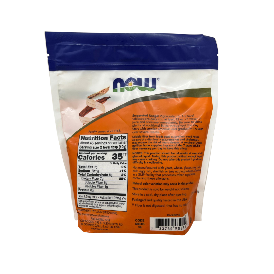 NOW WHOLE  PSYLLIUM HUSK POWDER 16OZ