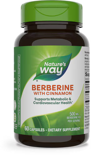 Nature's Way Berberine with Cinnamon - 500 mg Berberine 60caps