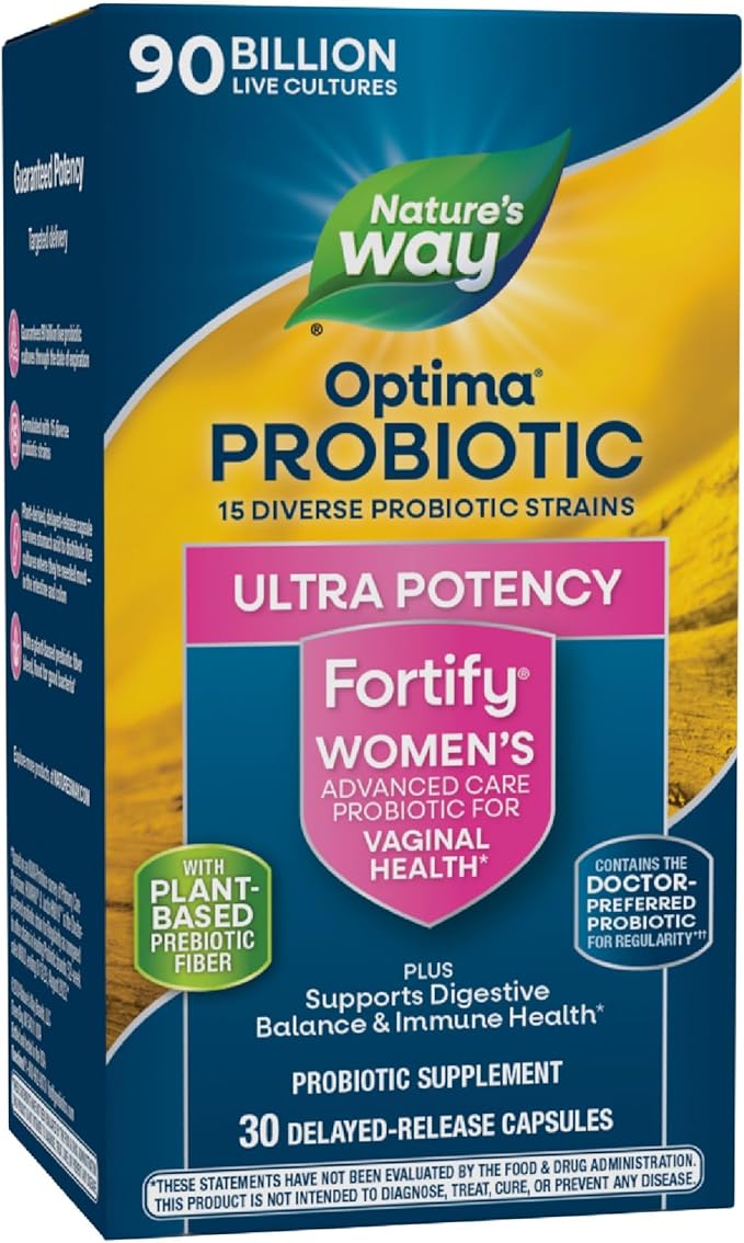 Natures Way, Optima Probiotic, Fortify Womens, Ultra Potency, 30 Delayed-Release Capsules