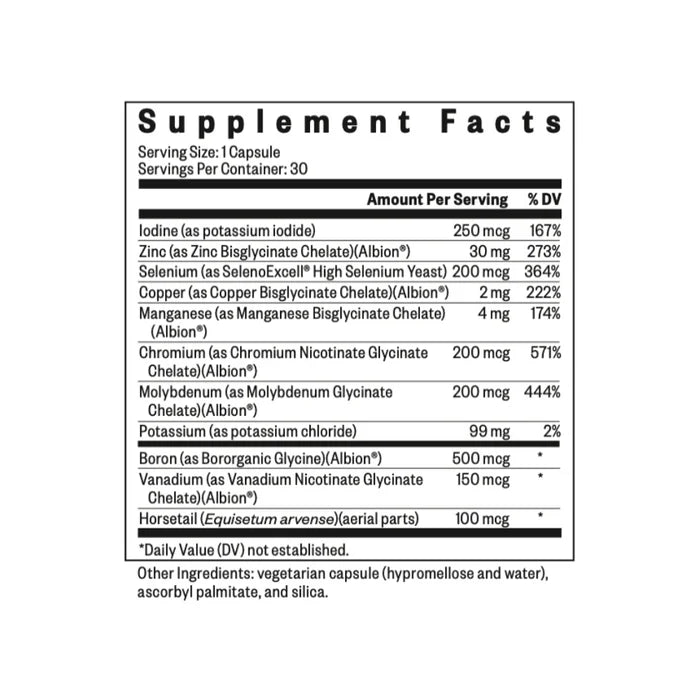 Seeking Health Trace Minerals 30cap