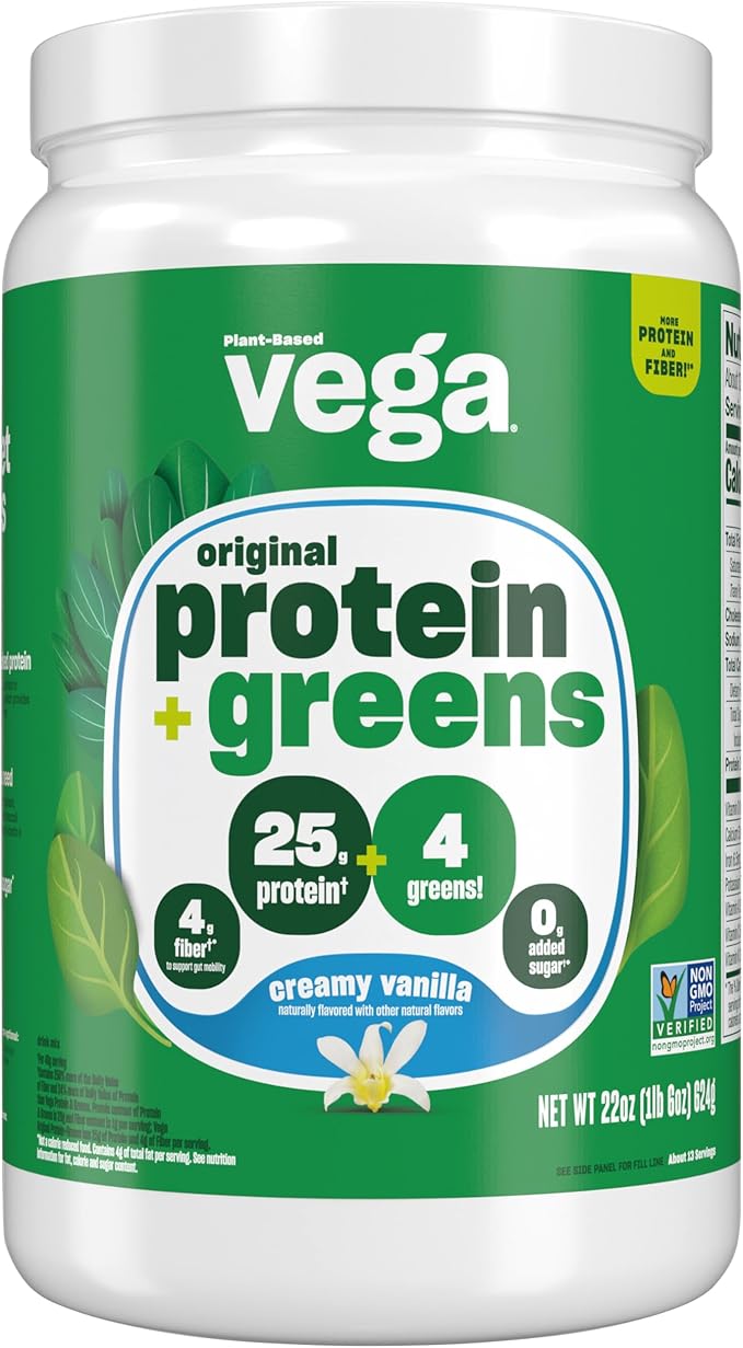 Vega, Plant-Based Original Protein + Greens 1 lb 2 oz (510 g)