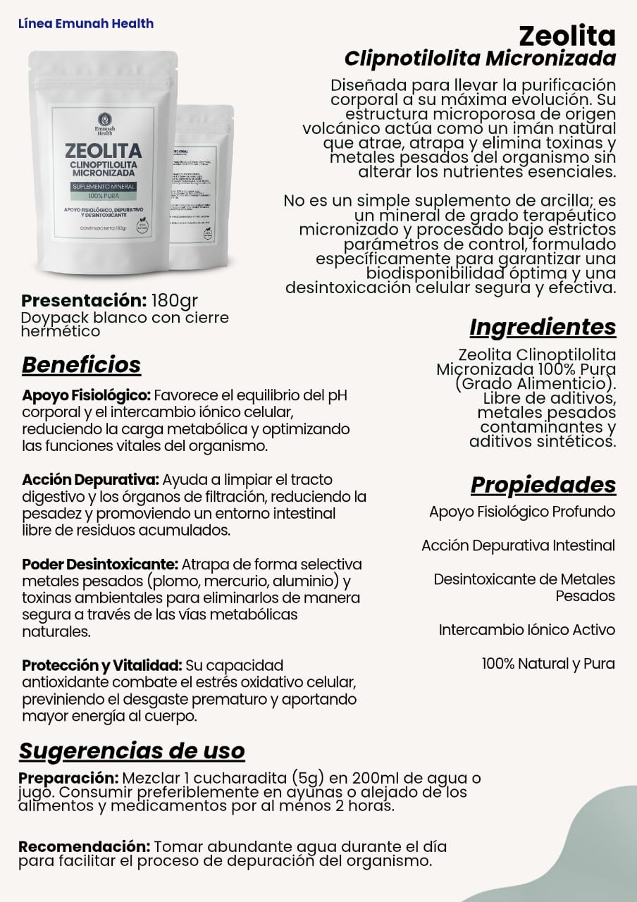Zeolita Polvo 180gr
