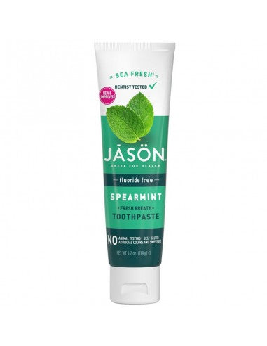 Jason Sea Fresh Fluoride Free Toothpaste  Spearmint 4.2oz