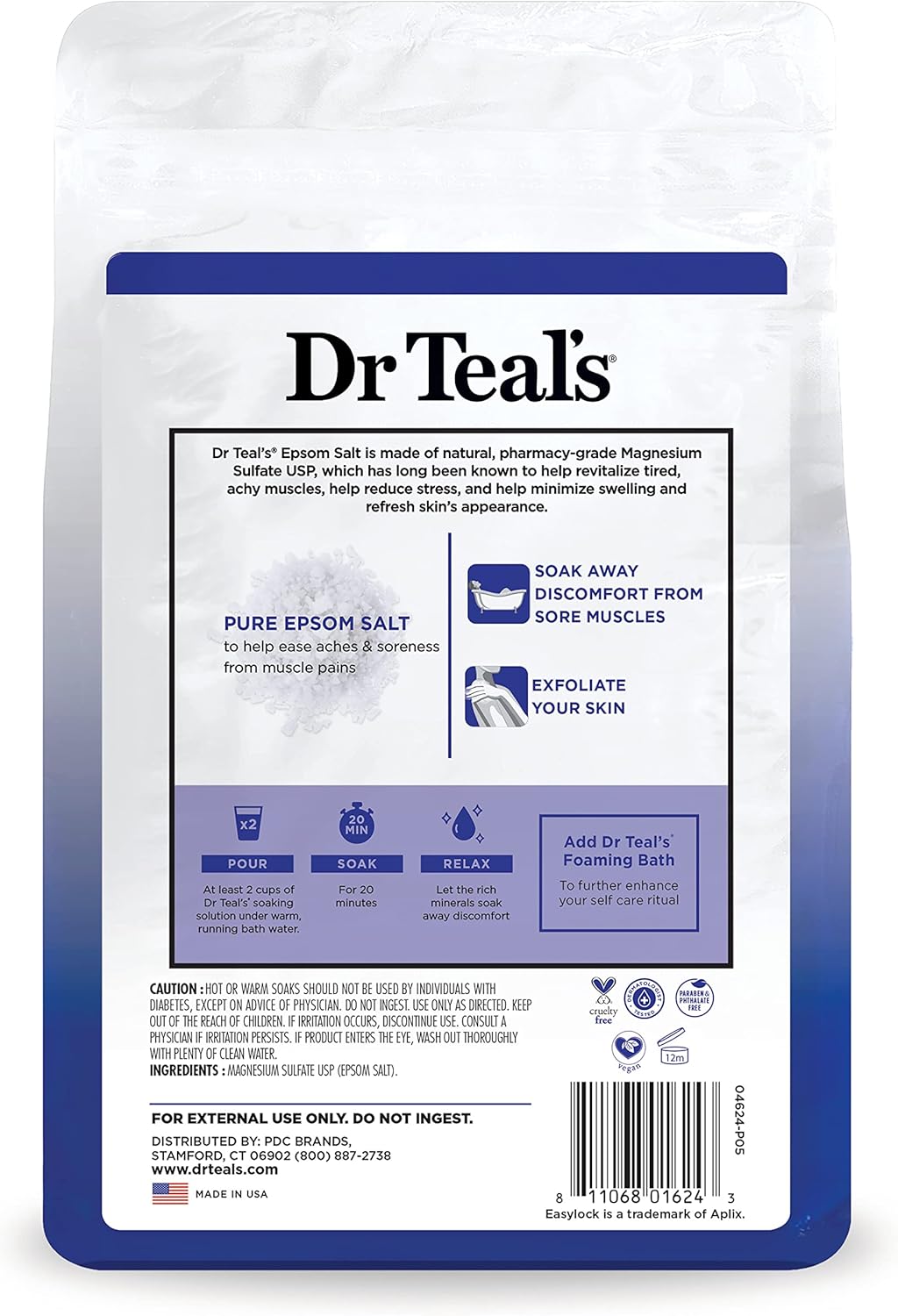 Dr Teals Sal de Epson sin Fragancia