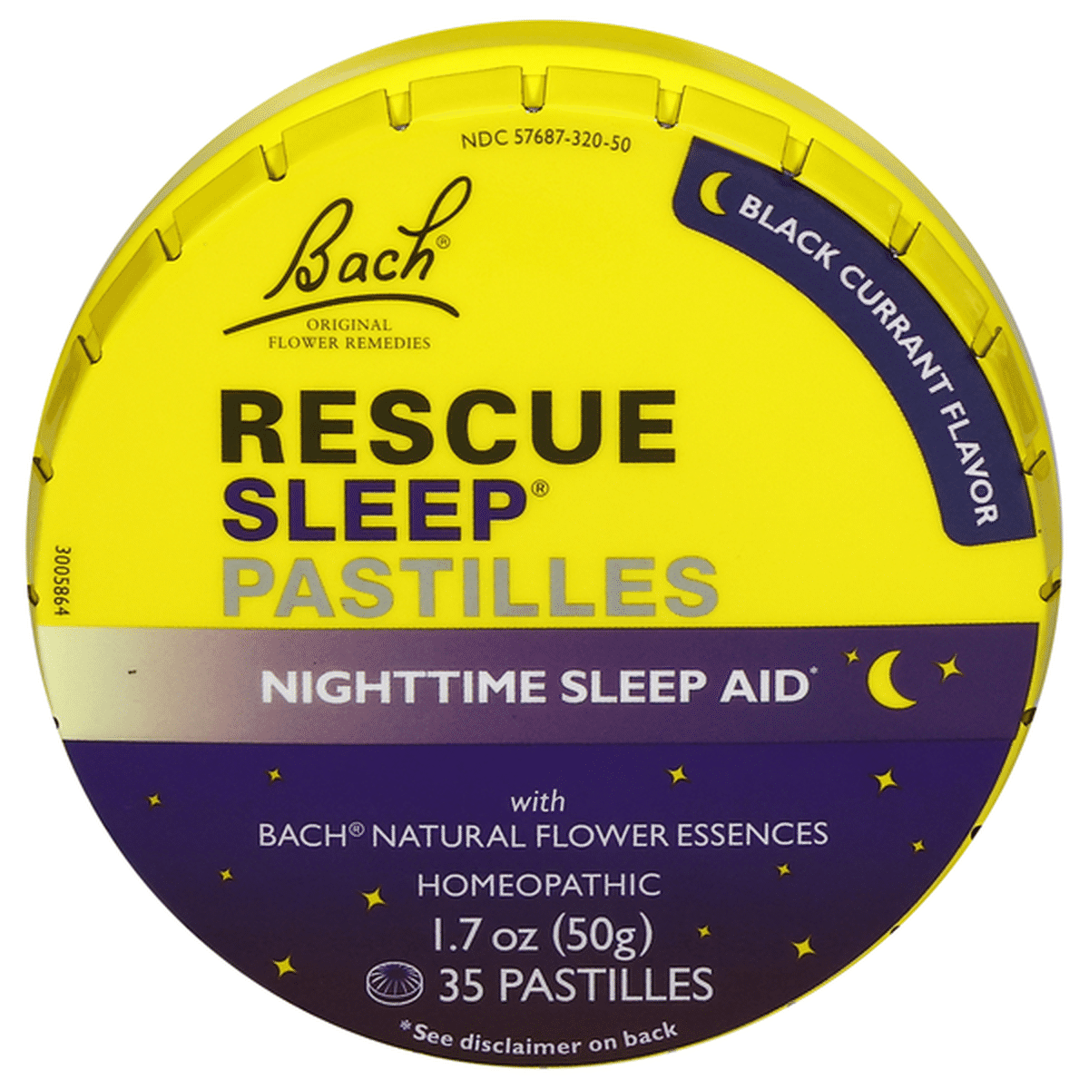 Rescue Sleep Pastilles. Natural Stress Relief. Black Currant 35 pastilles