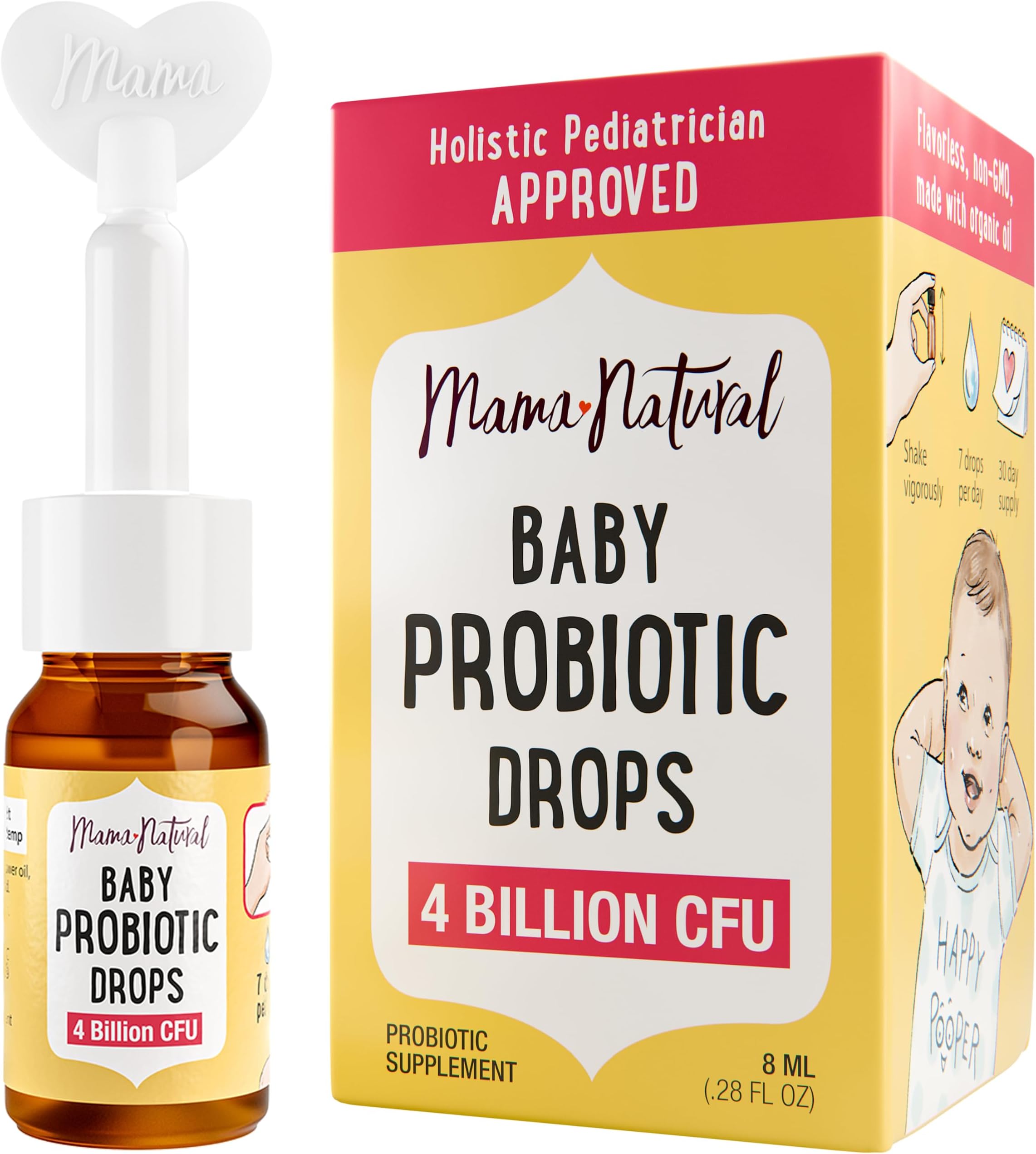 Mama Natural Probiotic for Babys 4billones UFC drops, 0.28oz