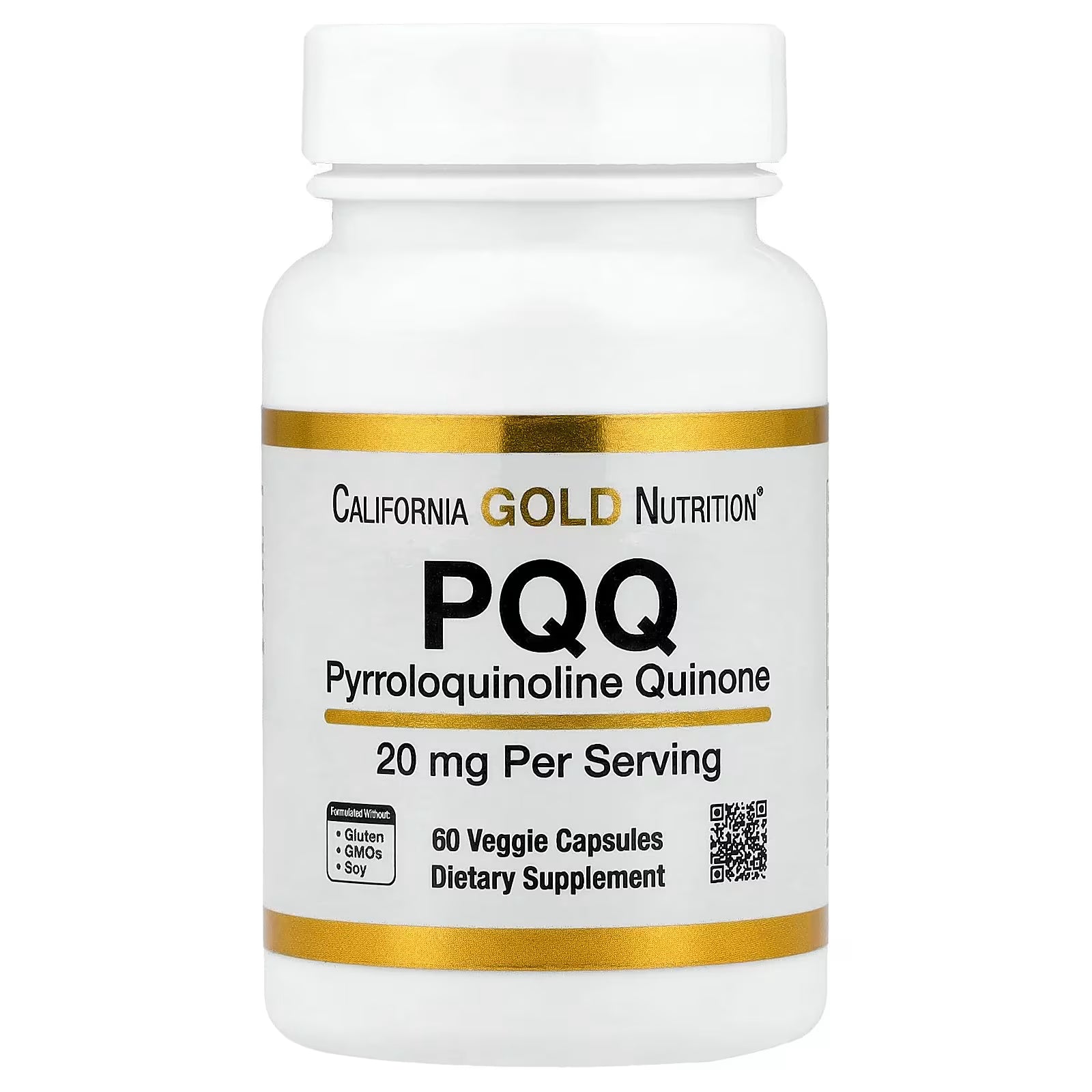California Gold Nutrition PQQ 20mg, 30 Veggie Capsules