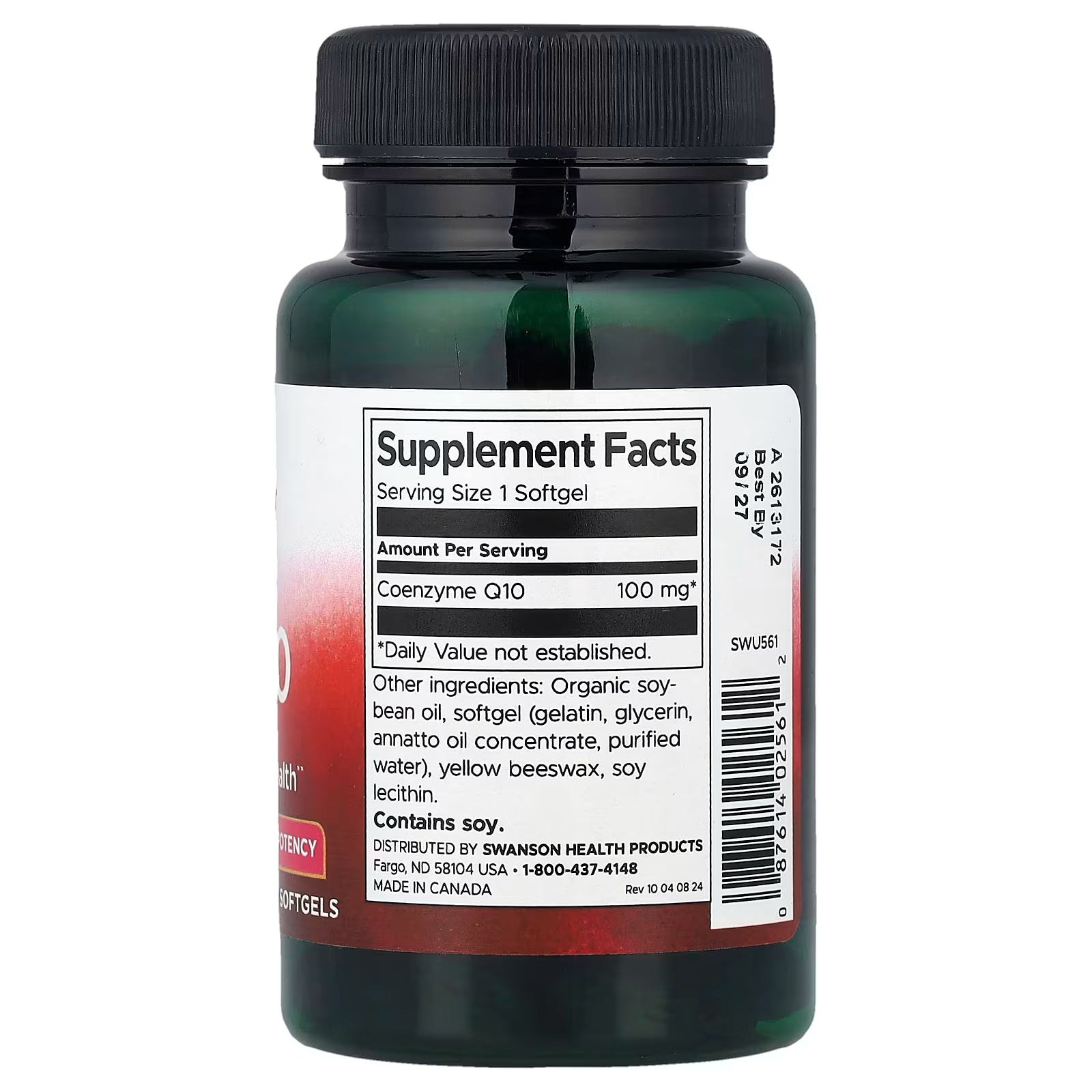 Swanson Vitamins, CoQ10, High Potency, 100 mg, 100 Softgels