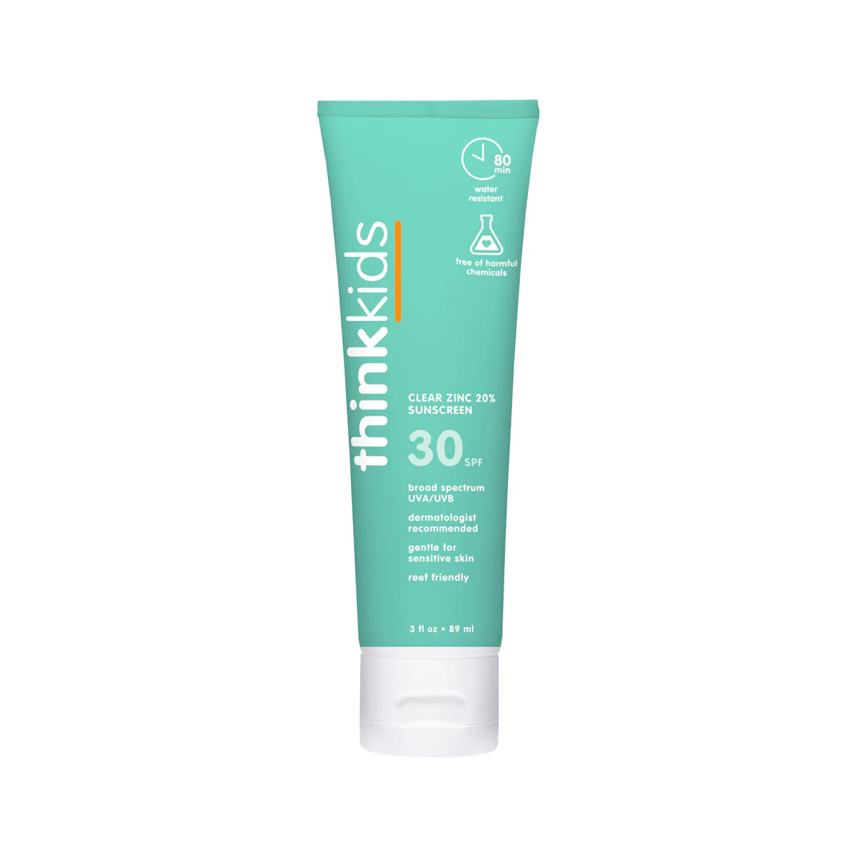 ThinkKids Sunscreen Lotion Clear Zinc SPF 30 -- 3 fl oz