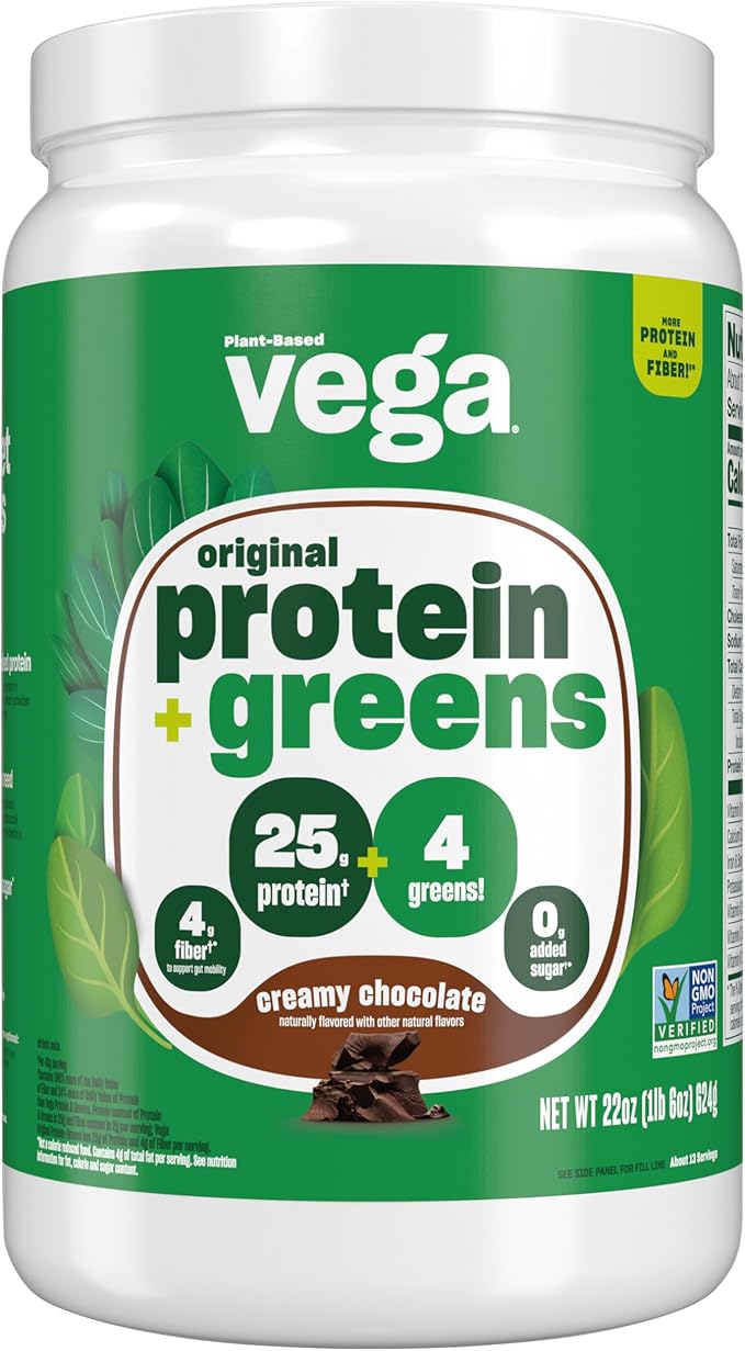 Vega, Plant-Based Original Protein + Greens 1 lb 2 oz (510 g)